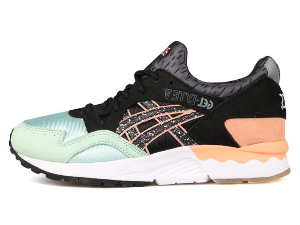 Asics Gel Lyte 5 чёрно-оранжевые с бирюзовым (39-45)