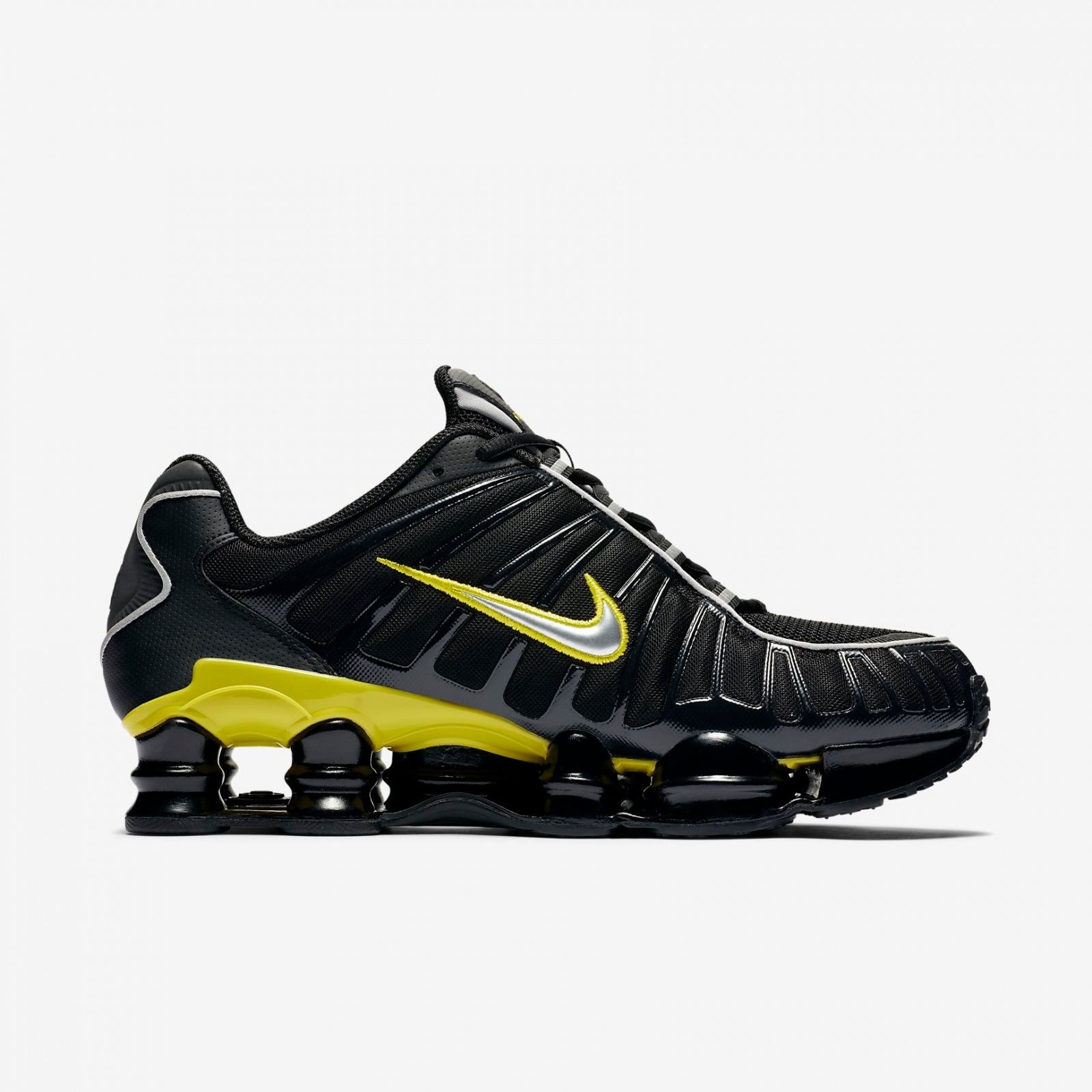 Nike Shox TL, черный с желтым, нейлон, мужские
