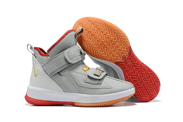 Nike Lebron Soldier 13, серый с белым, нейлон, текстиль, мужские