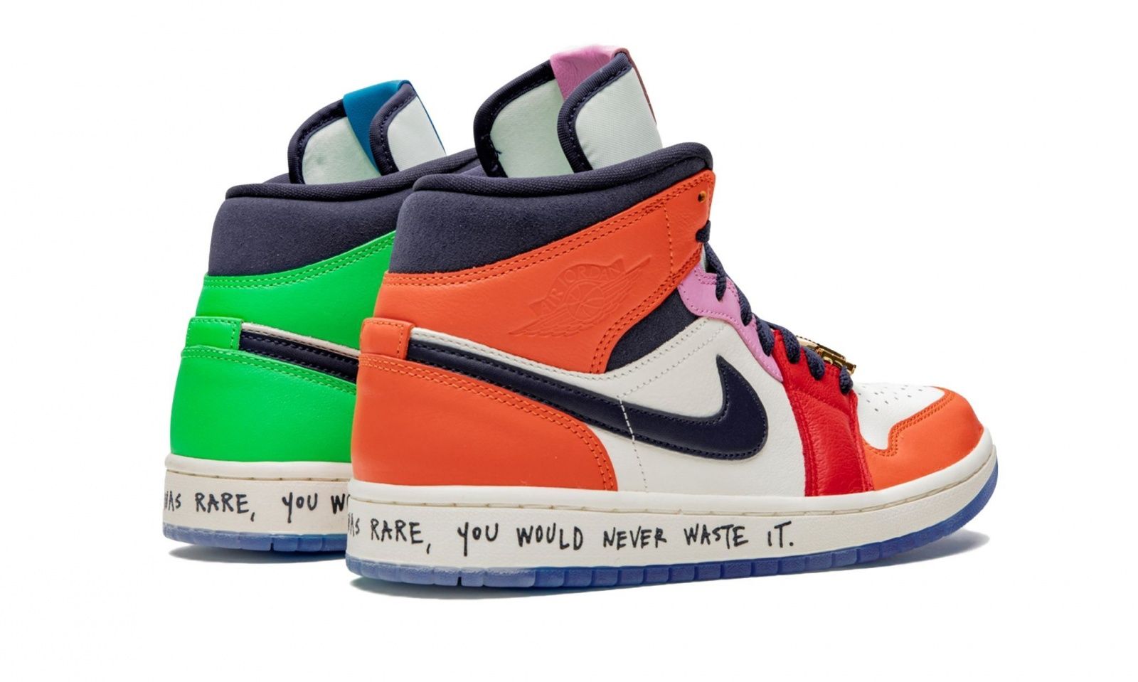 Nike Air Jordan 1 Retro Mid Melody Ehsani Fearless, разноцветные, кожа, мужские