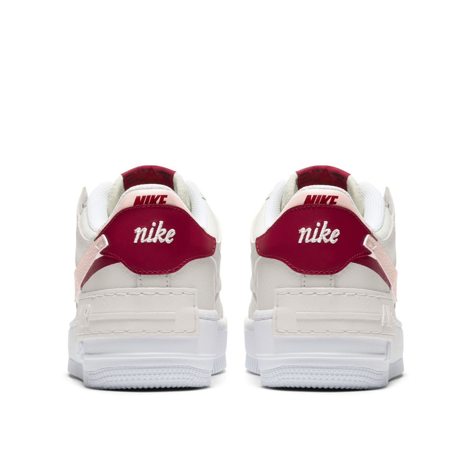 Nike Air Force 1 Shadow, белый с розовым, кожа, женские