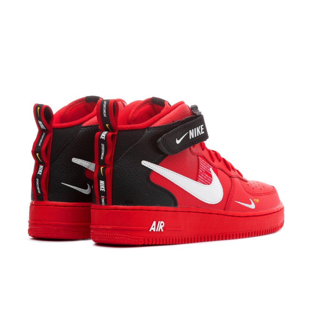 Nike air force 1 mid shop utility lv8 university red black