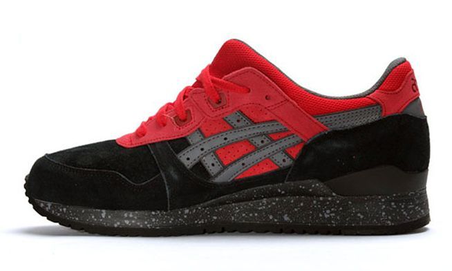 Asics Gel Lyte 3, красный, черный, замша, мужские, женские