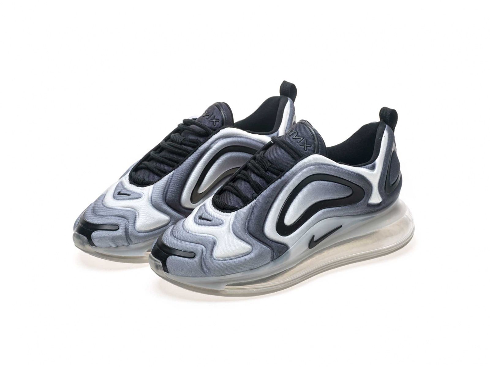 Nike Air Max 720, серый, черный, нейлон, женские