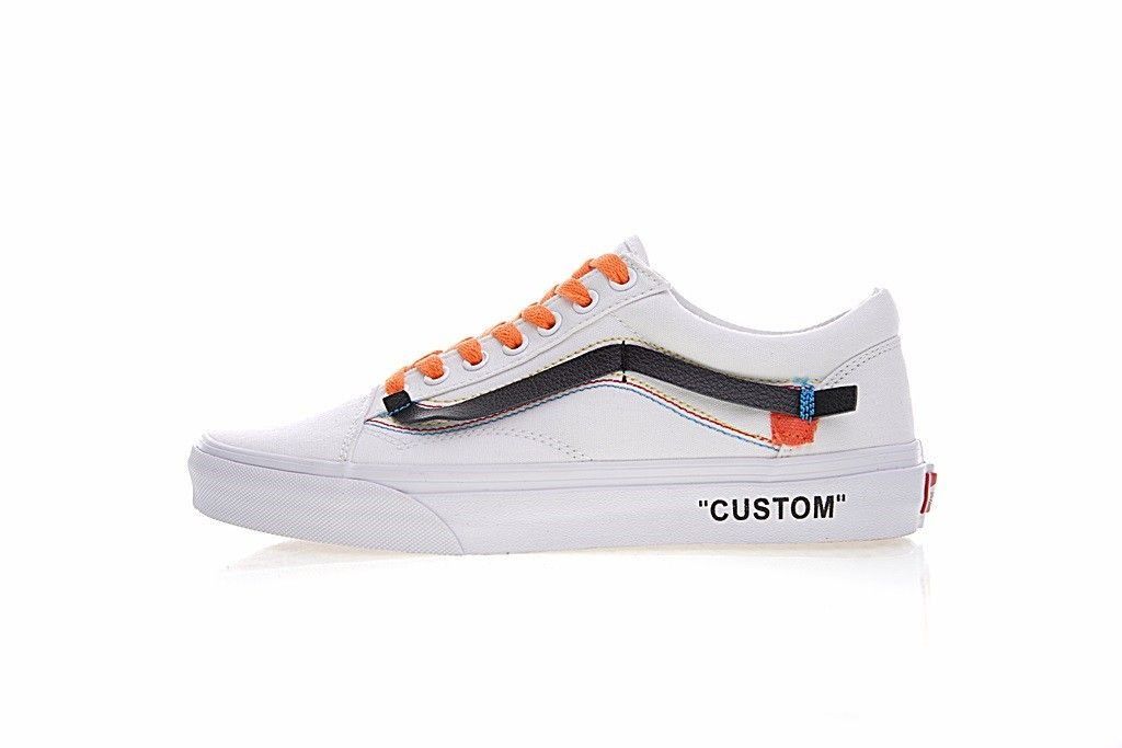 Custom all cheap white vans